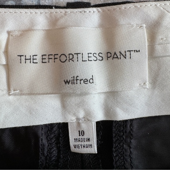 Aritzia Wilfred The Effortless Tencel Linen Wide Legs Trouser Pants Sz 10 Black - Picture 9 of 15